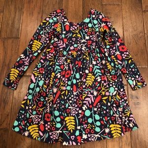 Hanna Andersson Super Soft Skater Dress, Size 130cm-US 8, Color: navy floral